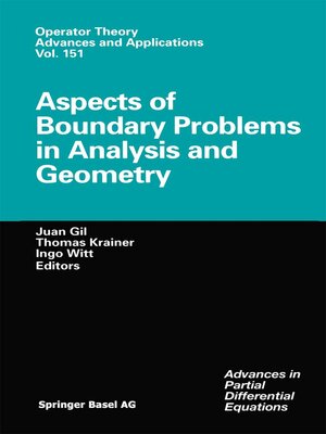 cover image of Aspects of Boundary Problems in Analysis and Geometry